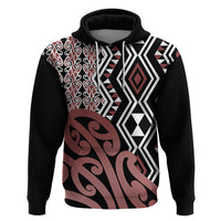 New Zealand Hoodie Aotearoa Kowhaiwhai Mix Taniko Art - Wonder Print Shop
