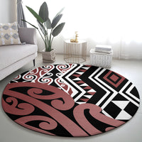 new-zealand-round-carpet-aotearoa-kowhaiwhai-mix-taniko-art