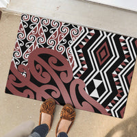 New Zealand Rubber Doormat Aotearoa Kowhaiwhai Mix Taniko Art - Wonder Print Shop