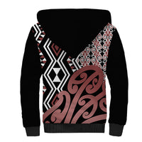 New Zealand Sherpa Hoodie Aotearoa Kowhaiwhai Mix Taniko Art - Wonder Print Shop