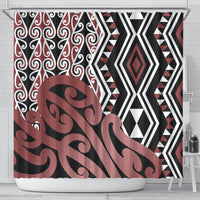 new-zealand-shower-curtain-aotearoa-kowhaiwhai-mix-taniko-art