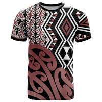 New Zealand T Shirt Aotearoa Kowhaiwhai Mix Taniko Art - Wonder Print Shop