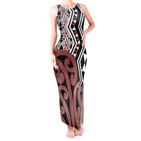 New Zealand Tank Maxi Dress Aotearoa Kowhaiwhai Mix Taniko Art - Wonder Print Shop