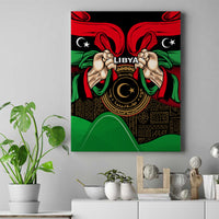 Libya Independence Day Canvas Wall Art Happy 24 December African Pattern Flag Style - Wonder Print Shop