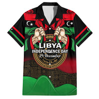 Libya Independence Day Family Matching Puletasi Dress and Hawaiian Shirt Happy 24 December African Pattern Flag Style - Wonder Print Shop