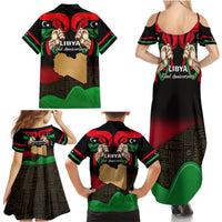 Libya Independence Day Family Matching Summer Maxi Dress and Hawaiian Shirt Happy 24 December African Pattern Flag Style - Wonder Print Shop