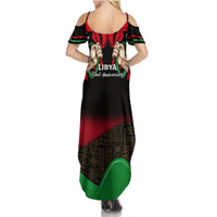 Libya Independence Day Family Matching Summer Maxi Dress and Hawaiian Shirt Happy 24 December African Pattern Flag Style - Wonder Print Shop