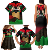 Libya Independence Day Family Matching Tank Maxi Dress and Hawaiian Shirt Happy 24 December African Pattern Flag Style - Wonder Print Shop