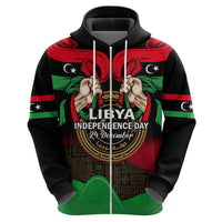 Libya Independence Day Hoodie Happy 24 December African Pattern Flag Style - Wonder Print Shop