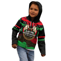 Libya Independence Day Kid Hoodie Happy 24 December African Pattern Flag Style - Wonder Print Shop