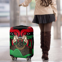 Libya Independence Day Luggage Cover Happy 24 December African Pattern Flag Style - Wonder Print Shop
