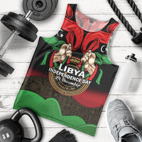 Libya Independence Day Men Tank Top Happy 24 December African Pattern Flag Style - Wonder Print Shop