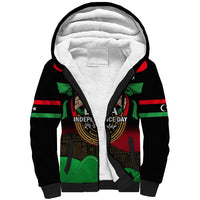 Libya Independence Day Sherpa Hoodie Happy 24 December African Pattern Flag Style - Wonder Print Shop