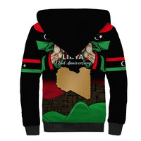Libya Independence Day Sherpa Hoodie Happy 24 December African Pattern Flag Style - Wonder Print Shop