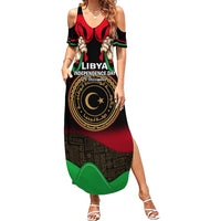 Libya Independence Day Summer Maxi Dress Happy 24 December African Pattern Flag Style - Wonder Print Shop
