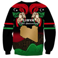 Libya Independence Day Sweatshirt Happy 24 December African Pattern Flag Style - Wonder Print Shop