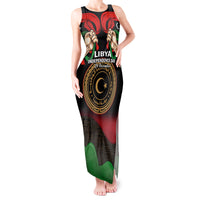 Libya Independence Day Tank Maxi Dress Happy 24 December African Pattern Flag Style - Wonder Print Shop
