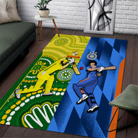 Australia And India Cricket Area Rug 2023 World Cup Final Together - Wonder Print Shop