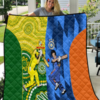 Australia And India Cricket Quilt 2023 World Cup Final Together - Wonder Print Shop