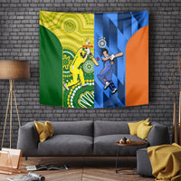 Australia And India Cricket Tapestry 2023 World Cup Final Together - Wonder Print Shop