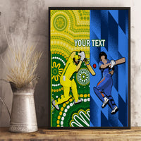 Custom Australia And India Cricket Canvas Wall Art 2023 World Cup Final Together - Wonder Print Shop