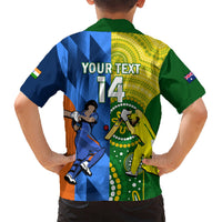 Custom Australia And India Cricket Kid Hawaiian Shirt 2023 World Cup Final Together - Wonder Print Shop