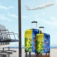 Custom Australia And India Cricket Luggage Cover 2023 World Cup Final Together - Wonder Print Shop