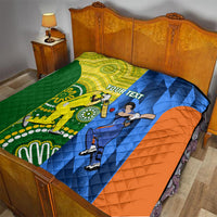 Custom Australia And India Cricket Quilt 2023 World Cup Final Together - Wonder Print Shop