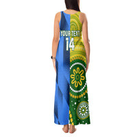 Custom Australia And India Cricket Tank Maxi Dress 2023 World Cup Final Together - Wonder Print Shop