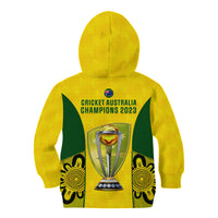Australia Cricket Kid Hoodie World Cup Go Champions 2023 Indigenous - Wonder Print Shop