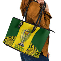 Australia Cricket Leather Tote Bag World Cup Go Champions 2023 Indigenous - Wonder Print Shop