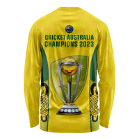 Australia Cricket Long Sleeve Shirt World Cup Go Champions 2023 Indigenous - Wonder Print Shop