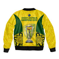 Australia Cricket Sleeve Zip Bomber Jacket World Cup Go Champions 2023 Indigenous - Wonder Print Shop