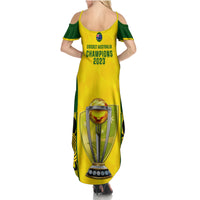Australia Cricket Summer Maxi Dress World Cup Go Champions 2023 Indigenous - Wonder Print Shop