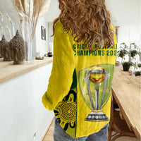 Australia Cricket Women Casual Shirt World Cup Go Champions 2023 Indigenous - Wonder Print Shop