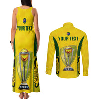 Custom Australia Cricket Couples Matching Tank Maxi Dress and Long Sleeve Button Shirt World Cup Go Champions 2023 Indigenous - Wonder Print Shop