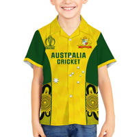 Custom Australia Cricket Family Matching Summer Maxi Dress and Hawaiian Shirt World Cup Go Champions 2023 Indigenous - Wonder Print Shop