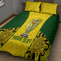 Custom Australia Cricket Quilt Bed Set World Cup Go Champions 2023 Indigenous - Wonder Print Shop