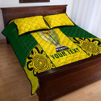 Custom Australia Cricket Quilt Bed Set World Cup Go Champions 2023 Indigenous - Wonder Print Shop