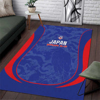 Japan Football Area Rug 2026 Come On Samurai Blue - Wonder Print Shop