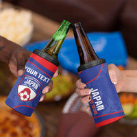Custom Japan Football 4 in 1 Can Cooler Tumbler 2026 Come On Samurai Blue - Wonder Print Shop
