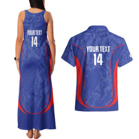 Custom Japan Football Couples Matching Tank Maxi Dress and Hawaiian Shirt 2026 Come On Samurai Blue - Wonder Print Shop
