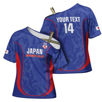Custom Japan Football Cross Shoulder Shirt 2026 Come On Samurai Blue - Wonder Print Shop