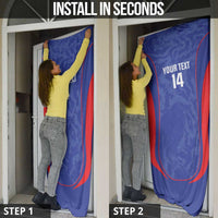 Custom Japan Football Door Cover 2026 Come On Samurai Blue - Wonder Print Shop