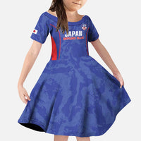 Custom Japan Football Family Matching Long Sleeve Bodycon Dress and Hawaiian Shirt 2026 Come On Samurai Blue - Wonder Print Shop