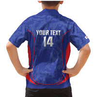 Custom Japan Football Family Matching Mermaid Dress and Hawaiian Shirt 2026 Come On Samurai Blue - Wonder Print Shop