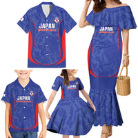 Custom Japan Football Family Matching Mermaid Dress and Hawaiian Shirt 2026 Come On Samurai Blue - Wonder Print Shop