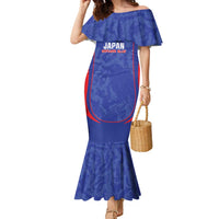 Custom Japan Football Family Matching Mermaid Dress and Hawaiian Shirt 2026 Come On Samurai Blue - Wonder Print Shop