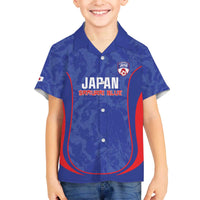 Custom Japan Football Family Matching Off The Shoulder Long Sleeve Dress and Hawaiian Shirt 2026 Come On Samurai Blue - Wonder Print Shop