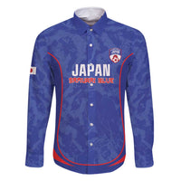 Custom Japan Football Family Matching Off Shoulder Maxi Dress and Hawaiian Shirt 2026 Come On Samurai Blue - Wonder Print Shop